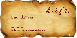 Ley Áron névjegykártya